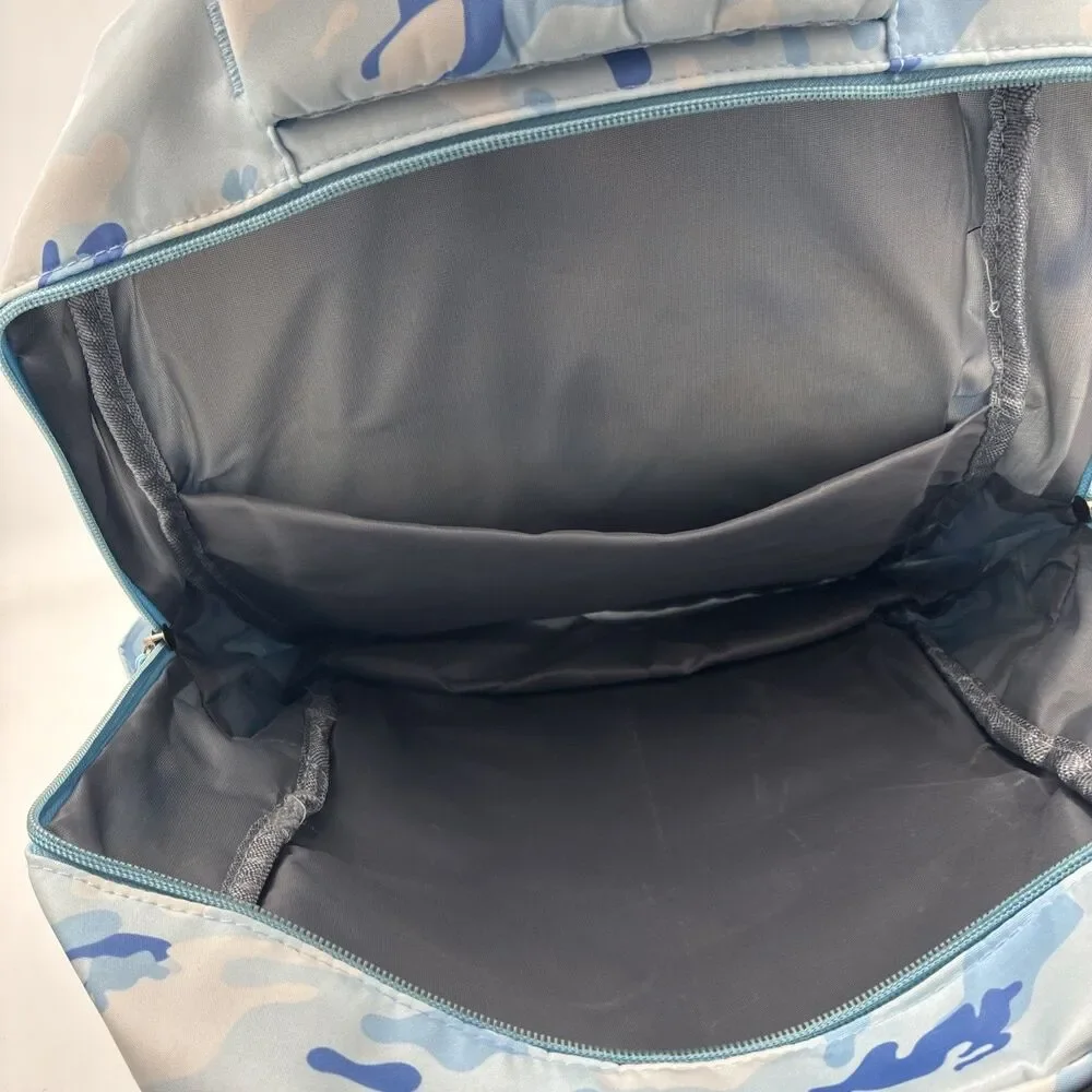 camolauge back pack with lunch bag light blue  nylon large capacity school
